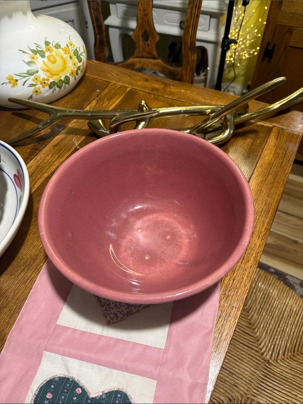 Bauer Ribbed ringware rare 10.5” rose mauve Mixing Bowl